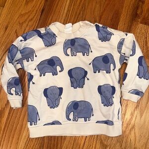 H&M Blue Elephant Baby Shirt